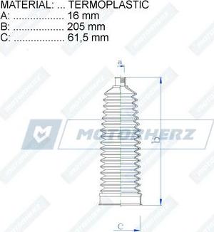 Motorherz RDZ0474MG - Burduf cauciuc, directie aaoparts.ro