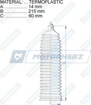 Motorherz RDZ0549MG - Burduf cauciuc, directie aaoparts.ro