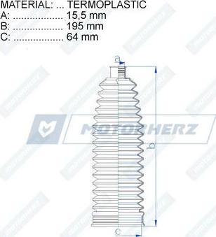 Motorherz RDZ0548MG - Burduf cauciuc, directie aaoparts.ro