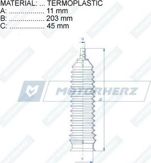 Motorherz RDZ0542MG - Burduf cauciuc, directie aaoparts.ro