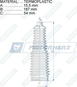 Motorherz RDZ0571MG - Burduf cauciuc, directie aaoparts.ro