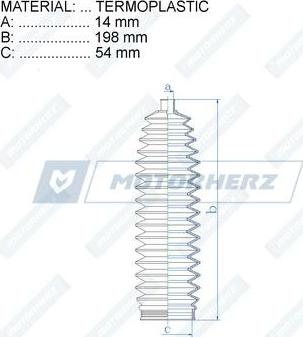 Motorherz RDZ0607MG - Burduf cauciuc, directie aaoparts.ro