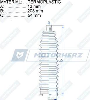 Motorherz RDZ0619MG - Burduf cauciuc, directie aaoparts.ro