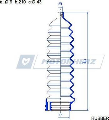 Motorherz RDZ0618MG - Burduf cauciuc, directie aaoparts.ro