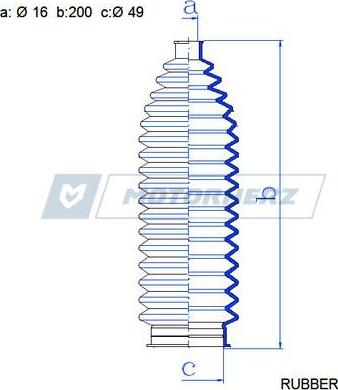 Motorherz RDZ0624MG - Burduf cauciuc, directie aaoparts.ro