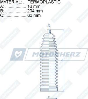 Motorherz RDZ0018MG - Burduf cauciuc, directie aaoparts.ro