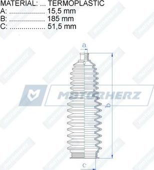 Motorherz RDZ0024MG - Burduf cauciuc, directie aaoparts.ro