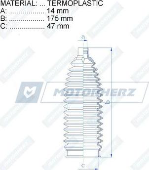 Motorherz RDZ0023MG - Burduf cauciuc, directie aaoparts.ro