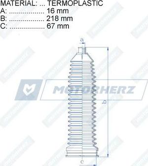 Motorherz RDZ0079MG - Burduf cauciuc, directie aaoparts.ro