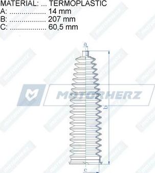 Motorherz RDZ0078MG - Burduf cauciuc, directie aaoparts.ro