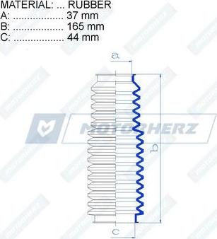 Motorherz RDZ0198MG - Burduf cauciuc, directie aaoparts.ro