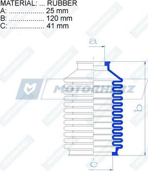 Motorherz RDZ0193MG - Burduf cauciuc, directie aaoparts.ro