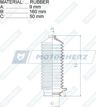 Motorherz RDZ0101MG - Burduf cauciuc, directie aaoparts.ro