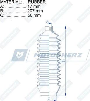 Motorherz RDZ0363MG - Burduf cauciuc, directie aaoparts.ro