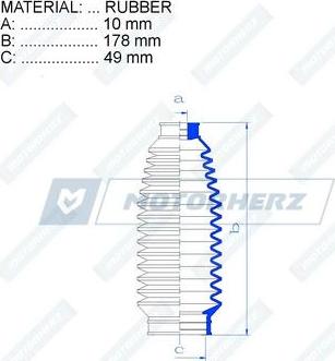 Motorherz RDZ0302MG - Burduf cauciuc, directie aaoparts.ro