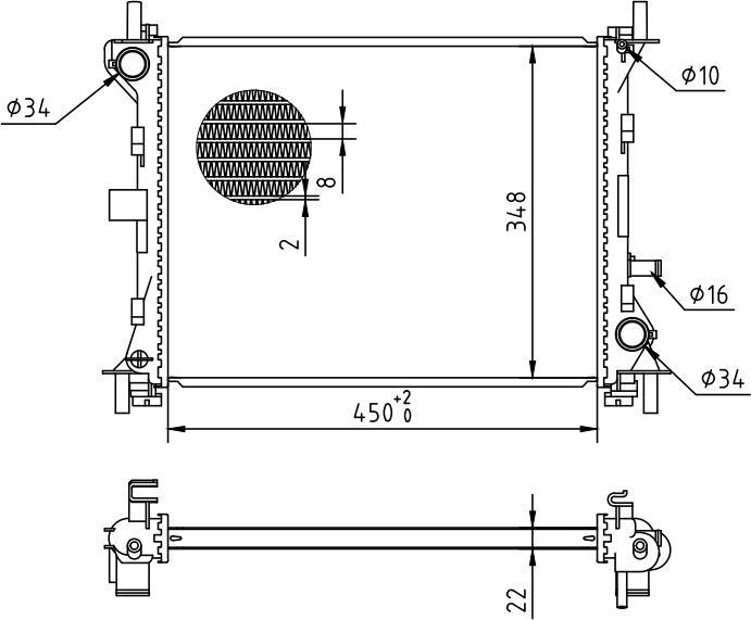 MOTRIO 8550509634 - Radiator, racire motor aaoparts.ro