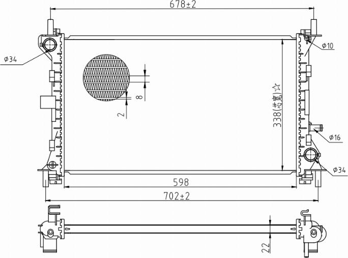 MOTRIO 8550509635 - Radiator, racire motor aaoparts.ro