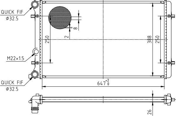 MOTRIO 8550509620 - Radiator, racire motor aaoparts.ro