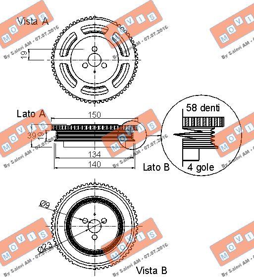 MOVIS AST9068 - Fulie curea, arbore cotit aaoparts.ro