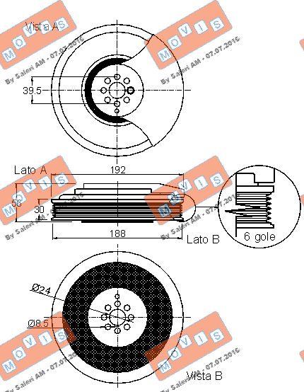 MOVIS AST9014 - Fulie curea, arbore cotit aaoparts.ro