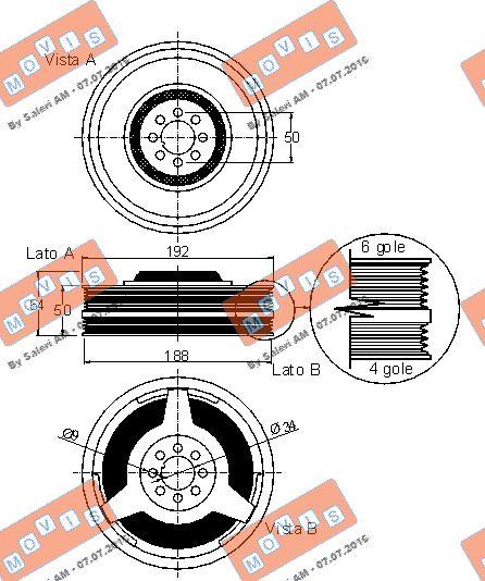 MOVIS AST9015 - Fulie curea, arbore cotit aaoparts.ro