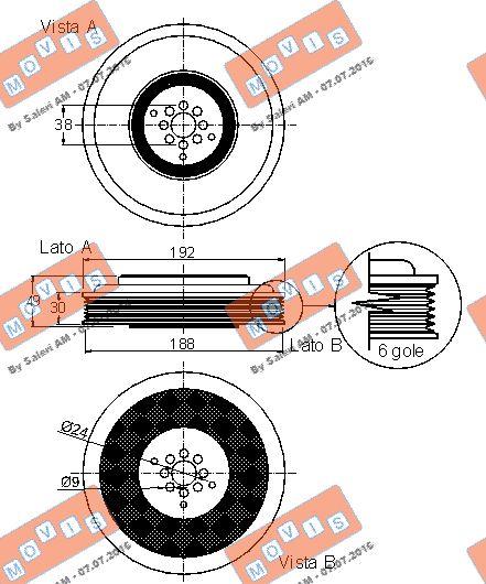 MOVIS AST9017 - Fulie curea, arbore cotit aaoparts.ro