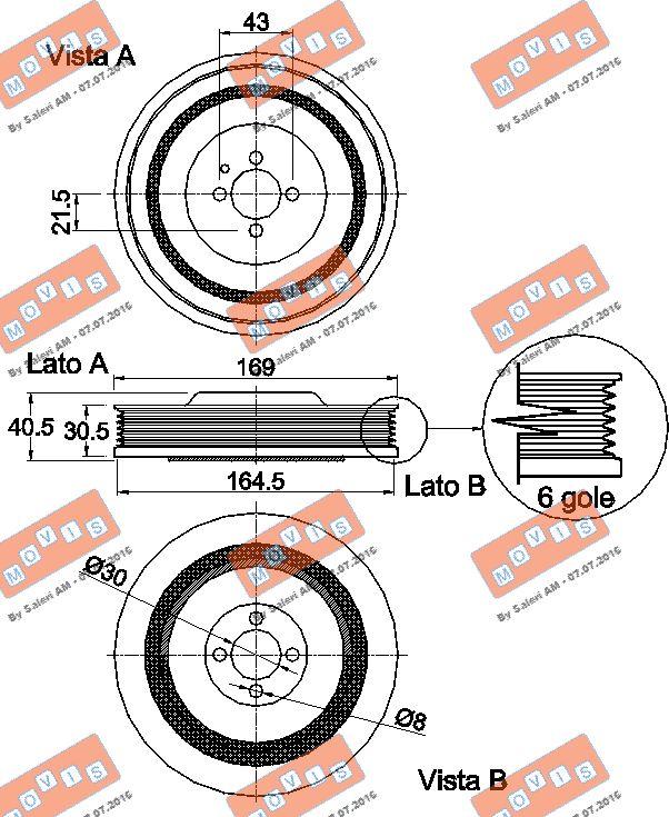 MOVIS AST9173 - Fulie curea, arbore cotit aaoparts.ro