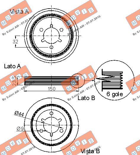 MOVIS AST9078 - Fulie curea, arbore cotit aaoparts.ro