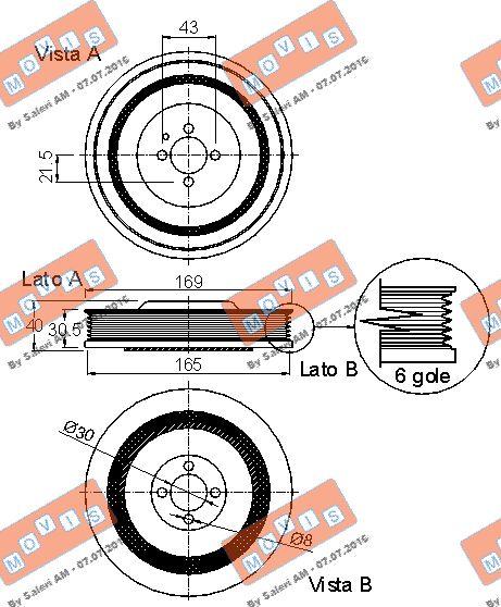 MOVIS AST9194 - Fulie curea, arbore cotit aaoparts.ro