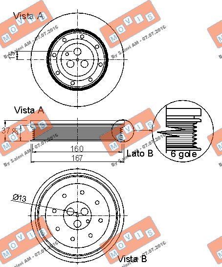 MOVIS AST9144 - Fulie curea, arbore cotit aaoparts.ro