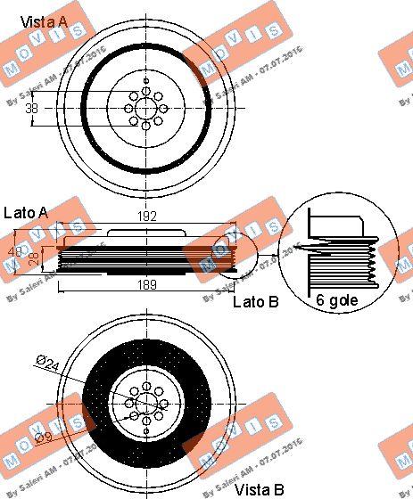 MOVIS AST9184 - Fulie curea, arbore cotit aaoparts.ro