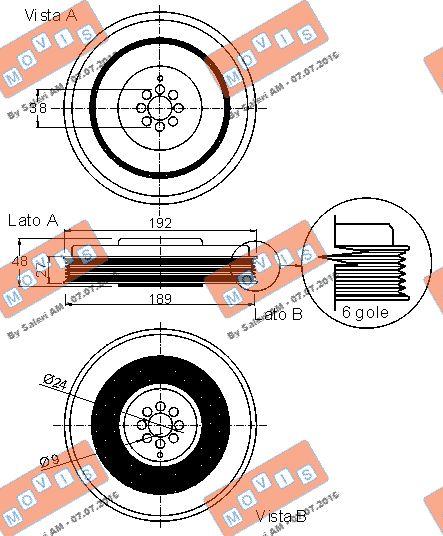 MOVIS AST9185 - Fulie curea, arbore cotit aaoparts.ro