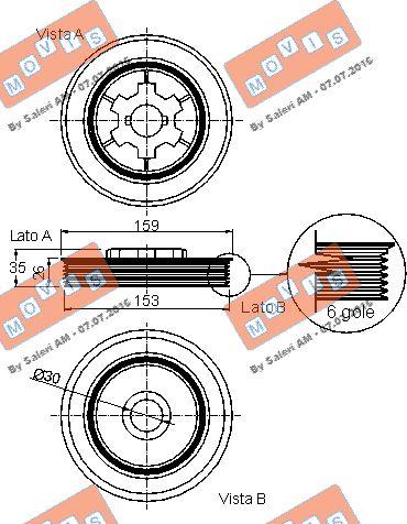 MOVIS AST9188 - Fulie curea, arbore cotit aaoparts.ro