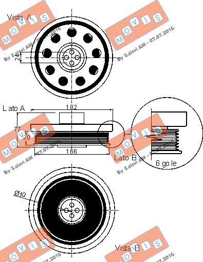 MOVIS AST9182 - Fulie curea, arbore cotit aaoparts.ro