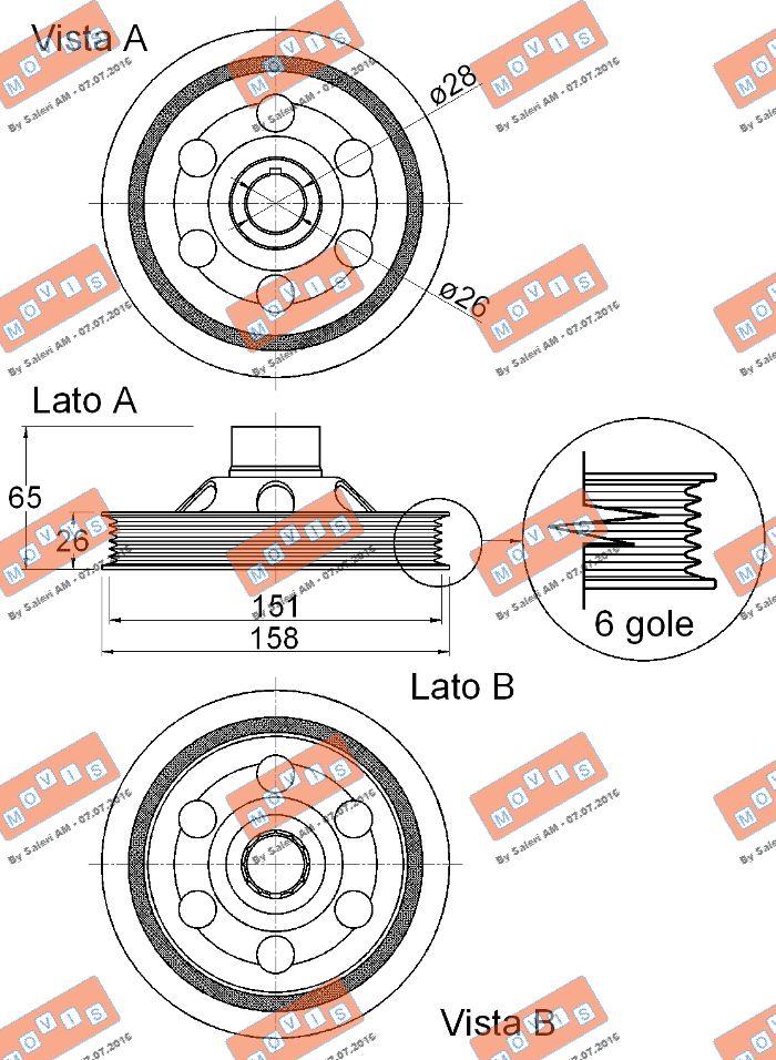 MOVIS AST9321 - Fulie curea, arbore cotit aaoparts.ro