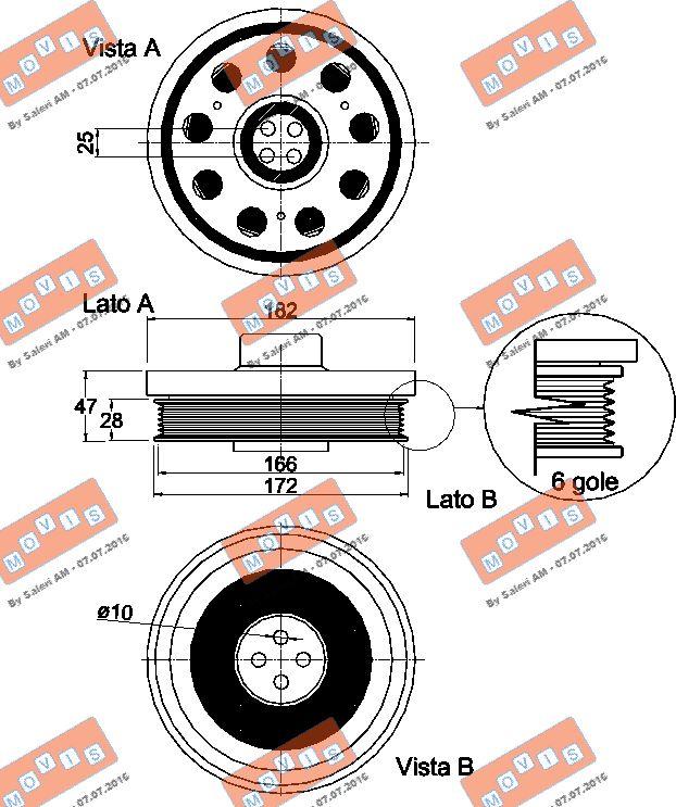 MOVIS AST9292 - Fulie curea, arbore cotit aaoparts.ro