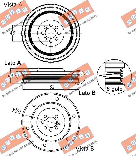 MOVIS AST9239 - Fulie curea, arbore cotit aaoparts.ro