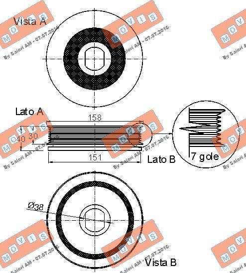 MOVIS AST9220 - Fulie curea, arbore cotit aaoparts.ro