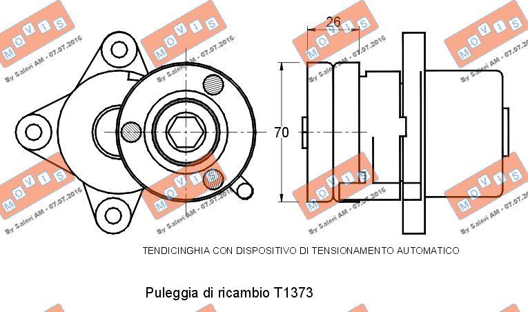 MOVIS AST1922 - Intinzator curea, curea distributie aaoparts.ro