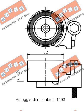 MOVIS AST1491 - Rola intinzator,curea distributie aaoparts.ro