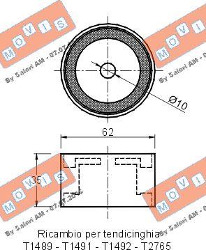 MOVIS AST1493 - Rola ghidare / conducere, curea distributie aaoparts.ro