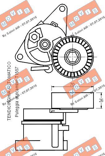 MOVIS AST1625 - Intinzator curea, curea distributie aaoparts.ro