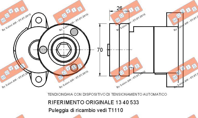 MOVIS AST1108 - Intinzator curea, curea distributie aaoparts.ro