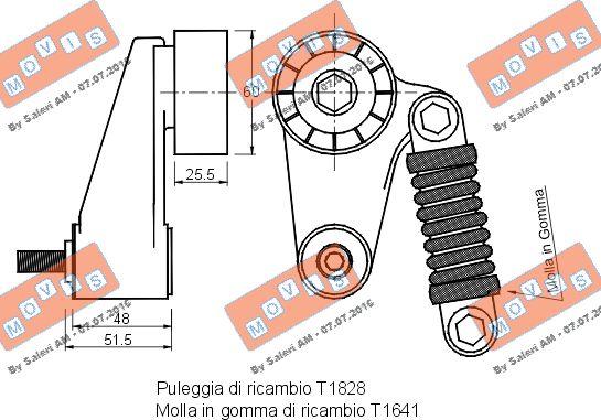 MOVIS AST1835 - Intinzator curea, curea distributie aaoparts.ro