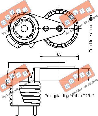 MOVIS AST3147 - Intinzator curea, curea distributie aaoparts.ro