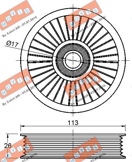 MOVIS AST3318 - Rola ghidare / conducere, curea transmisie aaoparts.ro