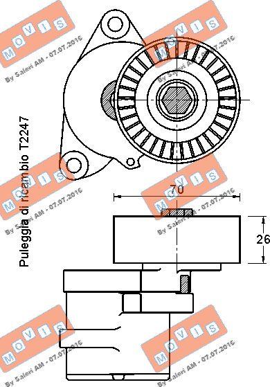 MOVIS AST3333 - Intinzator curea, curea distributie aaoparts.ro