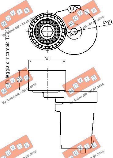 MOVIS AST3378 - Intinzator curea, curea distributie aaoparts.ro