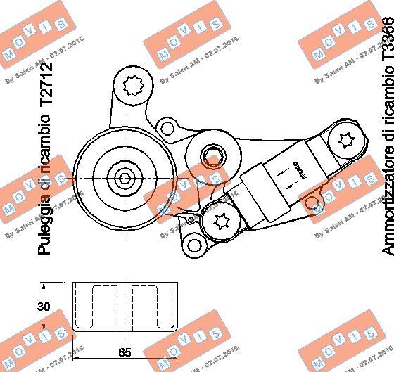 MOVIS AST2454 - Intinzator curea, curea distributie aaoparts.ro