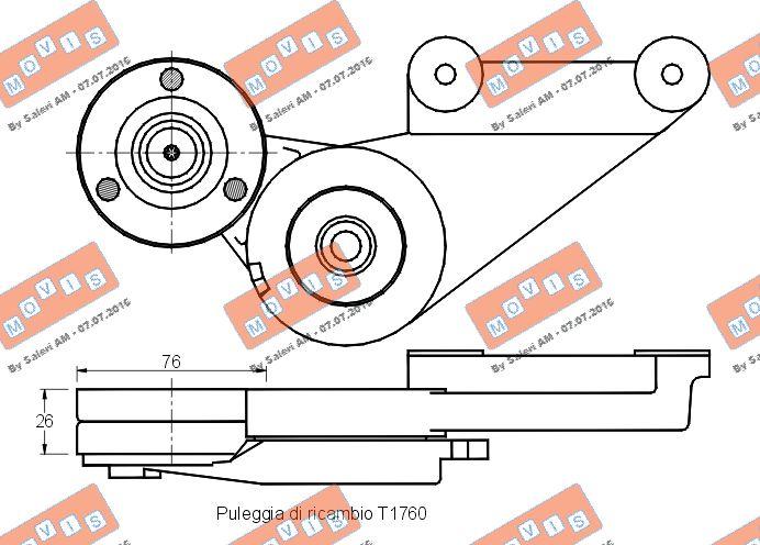 MOVIS AST2464 - Intinzator curea, curea distributie aaoparts.ro